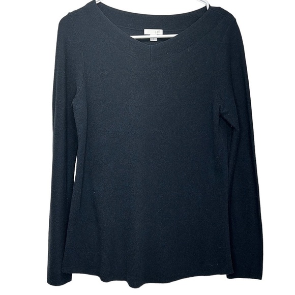J. Jill Navy V Neck Long Sleeve Sweater Size‎ Small - Picture 1 of 7